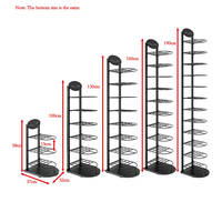 Großhandel Einzelhandel Metall Boden Hut Display Lager regale Hochwertige Baseball Hut Kappen Halter Rotierende Spinner Display Stand