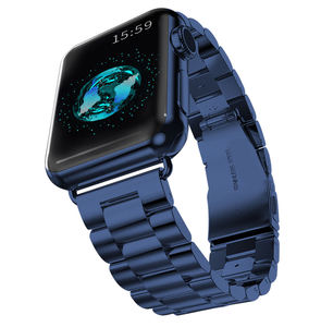 Bracelet de montre en acier inoxydable pour Apple Watch Series 7 6 5 4 3 2 1 Tailles 38mm 40mm 41mm 42mm 44mm 45mm - Product Image 4