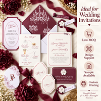 Suite d'invitations de mariage haut de gamme avec enveloppes, qualité supérieure pour les entreprises d'événements internationaux et les acheteurs B2B