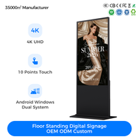 Kiosco Publicitario Digital con Pantalla LCD para Interiores, de 43, 49, 55 y 65 Pulgadas, con Animación, para Centros Comerciales, OEM ODM