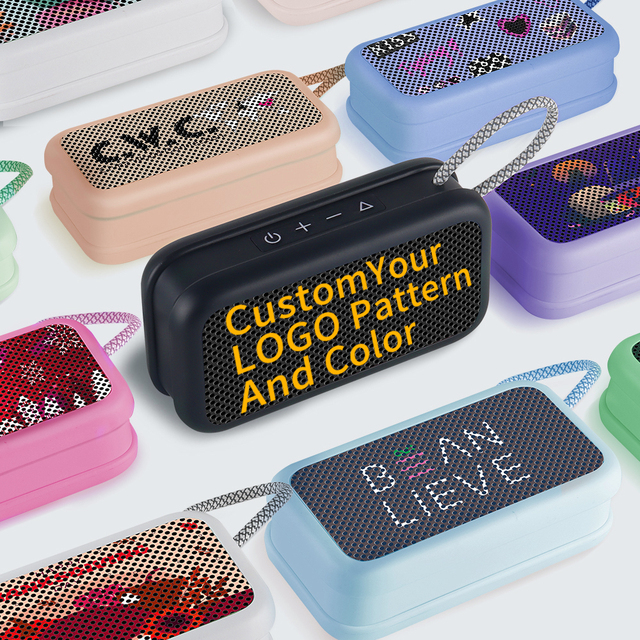 Gift Custom LOGO Outdoor Wireless Speaker Lanyard Mini BT5.3 Home Camping IPX5 Outdoor Portable Waterproof Wireless Speaker