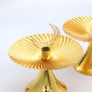 Seving Dates Nuts Snacks Galletas Ramadan Eid Decoración 2 Capas Ramadan Holder Tray con luz - Product Image 1