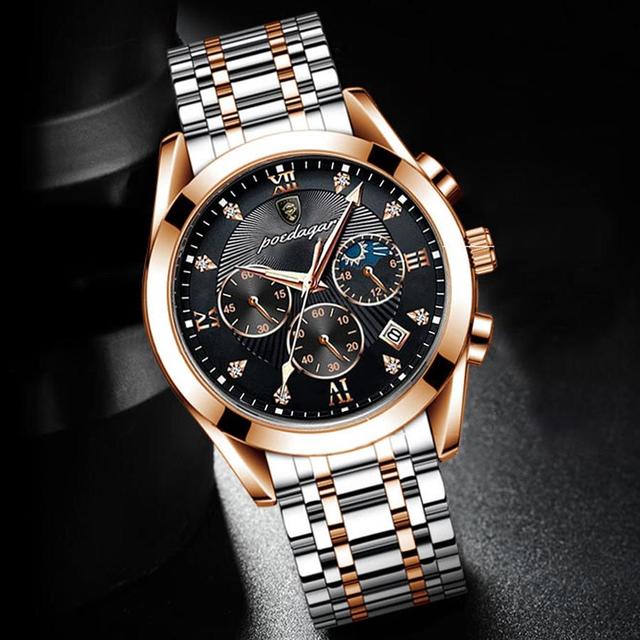 Poedagar 820 Watch Latest Uhr Casual Brands Chronograph Relojes Para Hombre Original Quartz Men's Montres Wrist Watches for Men