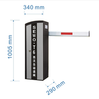 Barrière automatique SEWO pour l'intelligence concurrentielle, pour le stationnement des voitures, système de péage autoroutier, alliage d'aluminium gris, droite, 4m 6m