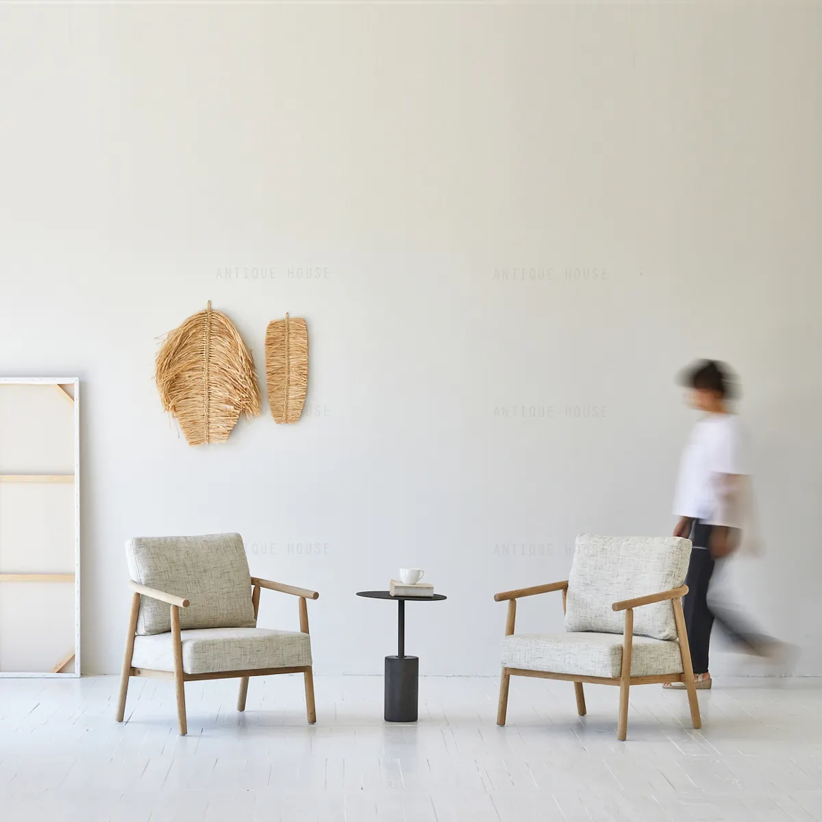 Japandi minimalist mobilya oturma odası mobilya kol oturma koltuğu canlı oda sandalye modern kanepe sandalye