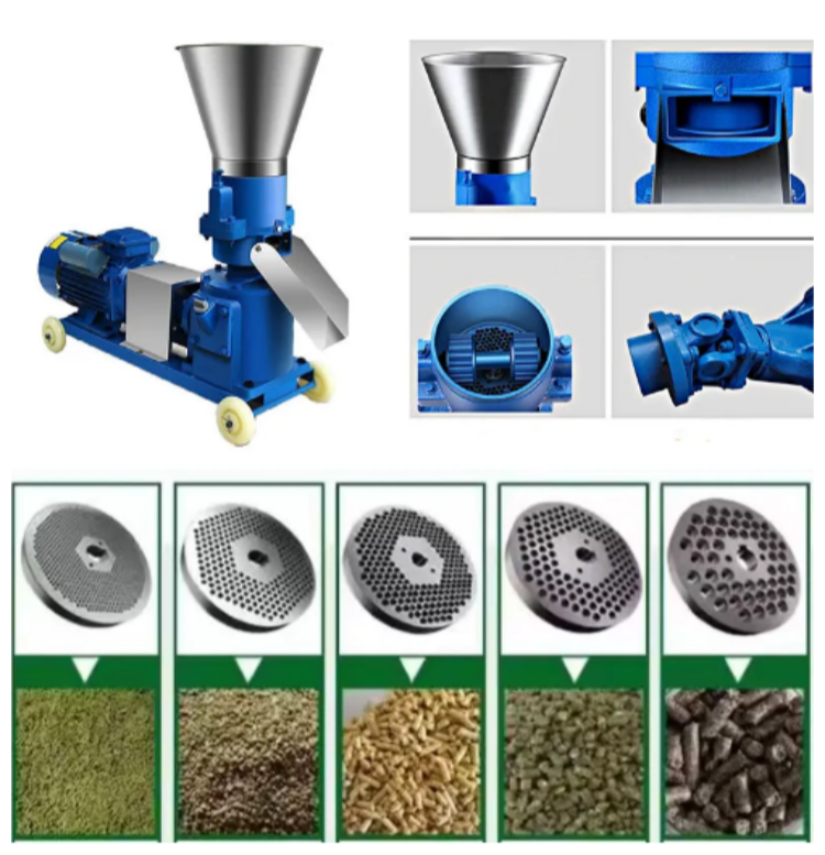 Multifunctional Pallet Machine Making Food Animal Farm 4.5kw Pelletizer ...