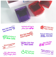 Jeu de timbres de bureau Message tampon en caoutchouc auto-encreur pour fournisseur de messages de bureau