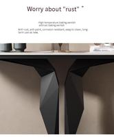 Console de style italien en granit de luxe léger pour salon, meuble d'entrée face à la porte d'entrée