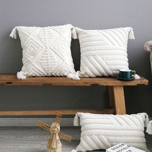 Funda de almohada cuadrada HomeyMood de 45x45cm con diseño geométrico, funda de algodón y poliéster para decoración de sofá y dormitorio - Product Image 3