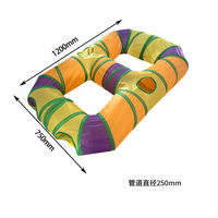 Jouet interactif pour chat d'intérieur avec plusieurs designs, nouveau style de tunnel pour chat pour la stimulation de la mouvement