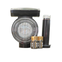 Feu de signalisation solaire 2-en-1 pour cône de circulation avec batterie de secours, lumière d'avertissement routier haute intensité, réflecteur prismatique IP66