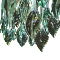 Lustre de plafond en verre de luxe moderne décoration d'escalier de salle à manger suspension LED lampe suspendue salon