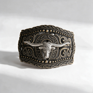 Personalized <b>Western</b> Cowboy <b>Belt</b> Buckle Custom Pattern Zinc Alloy Buckle Vintage Design Fits Various Width Leather <b>Belts</b> for Men - Product Image 2