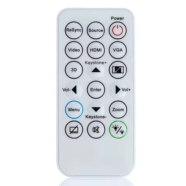 Optoma Projector Remote Control Fixed Plastic Rechargeable Battery 10m Control Distance 4 Buttons for OEX952 HEF973 S715ST S310E