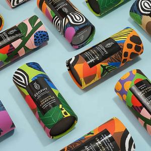 Boîtes d'emballage cylindriques en kraft recyclable imprimées sur mesure, sachets de thé, biscuits, tubes en carton rond, tubes en papier pour le thé - Product Image 3