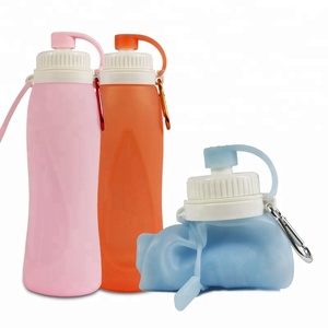 Bouteille d'eau en silicone anti-fuite 2018, bouteille pliable pour les voyages et les sports - Product Image 1