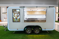 Remorque alimentaire en fibre de verre pour café de rue, remorque mobile pour boissons, remorque pour boissons froides et bière, chariot à bubble tea pour le marché australien