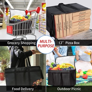 Bolsa de entrega de alimentos con aislamiento, refrigerador de comestibles reutilizable/bolsas calientes, bolsa de mano para compras/viaje/<span class=keywords><strong>Doordash</strong></span>, Bl, XXXL, CIVJET - Product Image 4