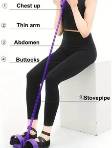 Meilleures ventes : Équipement de fitness et d'exercice à 4 tubes, accessoires de Pilates, pédale d'assistance pour sit-up et traction - Product Image 3