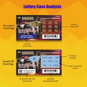 Boletos de Lotería Personalizados de Alta Gama con Diseño Gratuito e Impresión Digital, Tarjeta de Lotería de la Suerte, La Lotería de Cero - Product Image 2