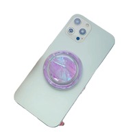 Coque magnétique en plastique irisé en forme de coquille Saint-Jacques, en nacre naturelle, compatible avec les prises, en stock d'usine, vente en gros personnalisée