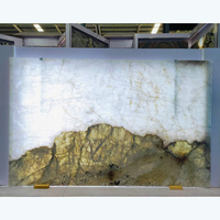 Dalle de Quartzite en Cristal Blanc Naturel Pandora Dalle de Marbre Super Brillant Led Edge-Lit Light Dalle de Marbre Translucide Patagonie