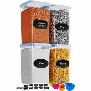 Transparent Hot Sale Plastic Whole Grain <b>Storage</b> <b>Box</b> Airtight <b>Kitchen</b> Organizers Pet Food <b>Storage</b> Containers Set - Product Image 1