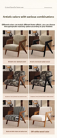 Fauteuil de Salon Moderne Minimaliste en Bois de Haute Qualité, Chaises de Salle à Manger Inclinables Confortables pour Maison, Bureau, Style Traditionnel et Antique