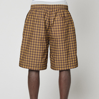 Ensemble de survêtement à carreaux 2 pièces pour homme, veste coupe-vent à col montant zippée avec short, logo personnalisé pour le sport, le quotidien, les loisirs, ODM
