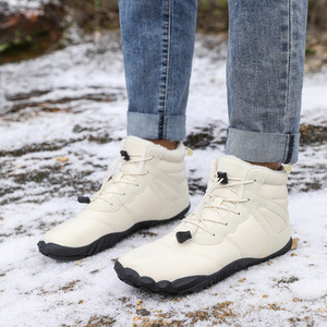 Botas de Senderismo Unisex para Invierno, Punta Redonda, Parte Superior Sintética, Forro Polar, Suela de Goma Impermeable, Entresuela de EVA, Resistentes a la Nieve, para Exteriores - Product Image 2