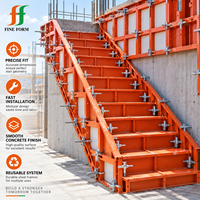 Système de coffrage en aluminium sur mesure pour escaliers en béton, coffrage réutilisable de haute précision pour la pose in situ