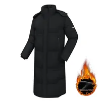 Blouson Bomber Long en Coton Personnalisable avec Logo, Résistant au Vent et Imperméable, Idéal pour les Sports de Plein Air, l'Entraînement, Chaud pour l'Hiver, Style Streetwear Fin et Tendance
