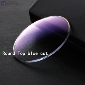 HONGCHEN Venta al por mayor de fábrica Lentes ópticas baratas 1,56 Ronda superior Bifocales Hmc Lentes de Anteojos - Product Image 1