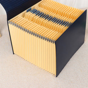 Oem 24-túi mở rộng tập tin thư mục A4 tùy chỉnh PU bìa cứng Bungee đóng cửa có thể tái chế trường Túi/hộp/chủ - Product Image 5