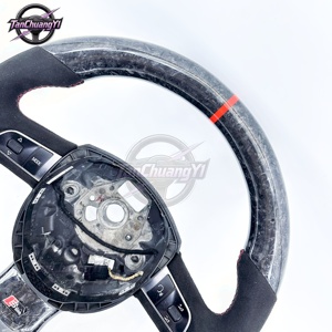 Volante in Fibra di Carbonio per Auto, Bestseller per <span class=keywords><strong>Audi</strong></span> A3 (8P) <span class=keywords><strong>Sportback</strong></span>, A4 (B8) Avant, A5 (8T), A6 (C6), A8 (D3), Q5 (8R) - Product Image 5
