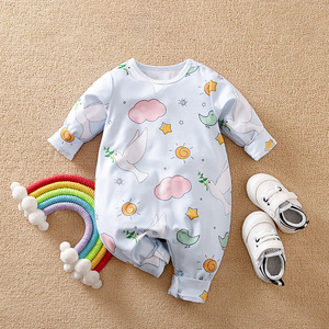 Ropa de manga corta para bebé, Pelele de <span class=keywords><strong>verano</strong></span> 2023 algodón, Unisex, una pieza, novedad de 100% - Product Image 4