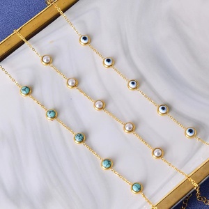 <span class=keywords><strong>Bracelet</strong></span> mode femme Acier titane perle <span class=keywords><strong>bracelet</strong></span> oeil turquoise fr ou - Product Image 3