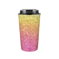 Mug à café en titane, mug thermique à double paroi isolé avec couvercle anti-fuite, 400 ml, pour le camping en plein air, la randonnée, les voyages