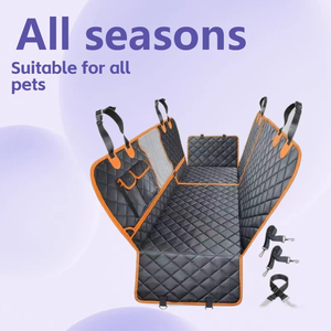 Nouvelle housse de siège de voiture amovible 3-en-1 pour chien, protection de siège arrière pour animaux de compagnie, imperméable, anti-salissure, antidérapante, tapis de siège de voiture - Product Image 4