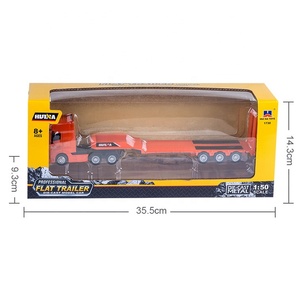 Hot Huina 1730 1/50 scala in lega di zinco pressofuso in metallo pressofuso modello statico Toy Tow Flatbed Engineering Trailer Model Truck For Kid - Product Image 6