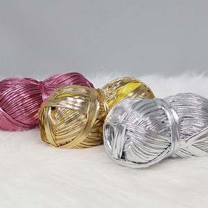 Fil T-Shirt Laine Métallisé au Crochet Multicolore 100 % Polyester pour Sac Tissé - Product Image 4