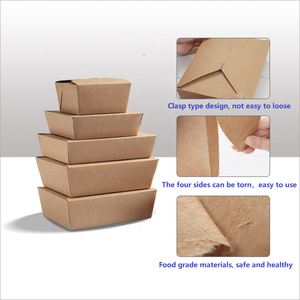 Envases de Papel para Comida Asiática, Ensaladas, Frutas, Verduras, Arroz, <span class=keywords><strong>Sushi</strong></span>, Contenedores de Bagazo Congelados para Llevar - Product Image 5