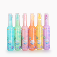 Surligneur en forme de bouteille pastel mignon pour les enfants, peinture artistique, marqueur scintillant pour l'école et le bureau