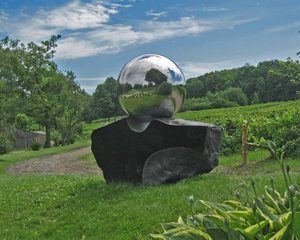 Esfera de bola hueca de acero para mirar al jardín al aire libre de gran tamaño de 1000mm/adorno de esfera de acero - Product Image 3