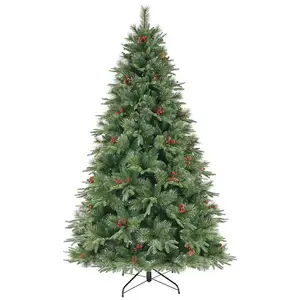 Prêt à expédier 4ft 5ft 6ft 7ft arbre de Noël PE de luxe non éclairé arbre de Noël artificiel réaliste complet