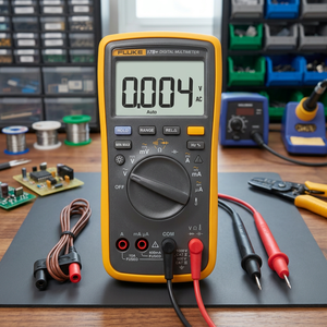 Multímetro Digital Fluke 17B+ 600V 10A, Medición de Voltaje CA/CC, Corriente, Temperatura y Frecuencia - Product Image 3