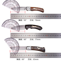 Couteau pliant compact de 3 pouces à motif animal, lame en acier inoxydable, manche en bois, ambidextre, sans danger pour les aliments, pour un usage quotidien