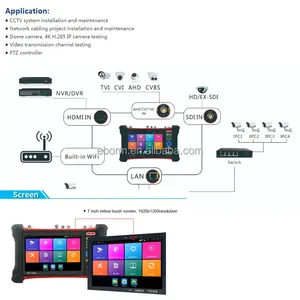 Máy kiểm tra camera 8K tất cả trong một 7 inch, kiểm tra mạng và cáp, máy kiểm tra camera CCTV X7-MOVTADHS Pro, màn hình kiểm tra camera CCTV di động - Product Image 4
