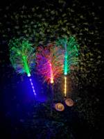 Cadeaux de Noël populaires pour enfants, lumières à fibres optiques LED à température de couleur réglable, alimentées par énergie solaire, résistantes à l'eau IP65, en PMMA