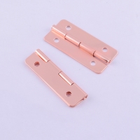 Charnière bout à bout en métal en or rose pour accessoires de boîte à bijoux en bois